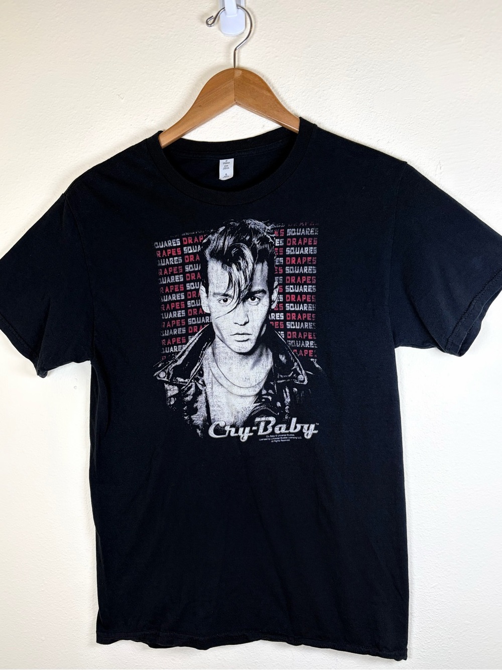 Cry Baby Johnny Depp Graphic Tee Small Black Movie Licensed Fruit of the Loom
